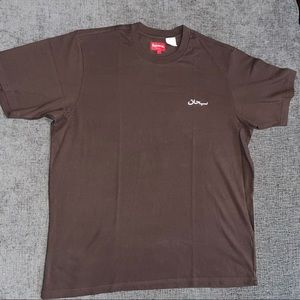 Supreme Arabic Logo Washed Short-Sleeve Tee 'Brown'. Size L. NWOT. Limited Editi